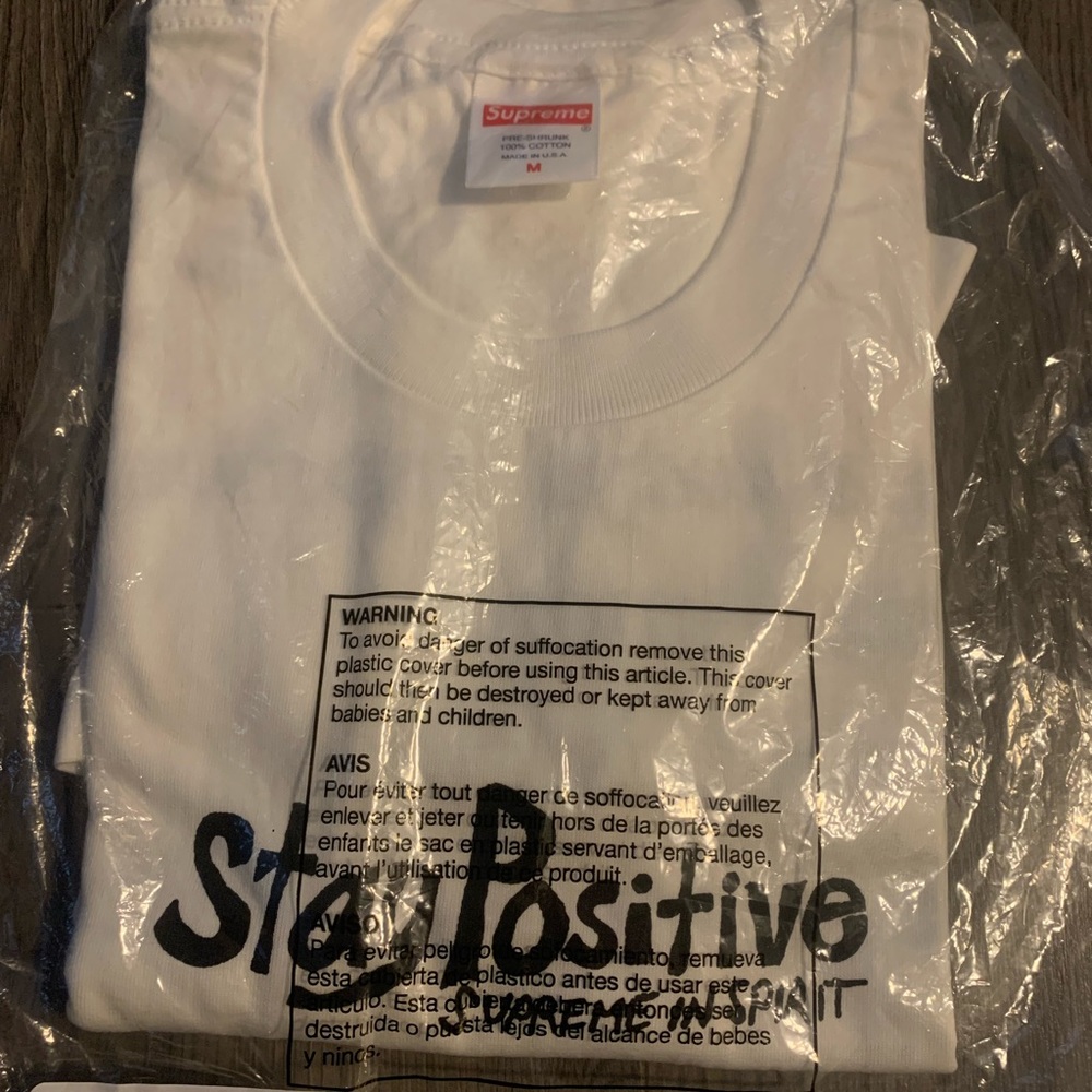 Supreme tee shirt stay positive